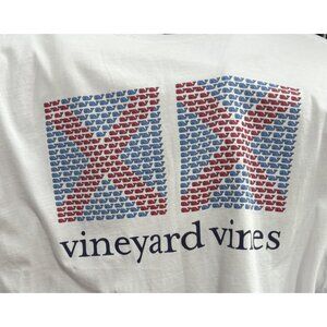 Vineyard Vines Nautical Flag Performance T-Shirt Mens Sz 2XL White Short Sleeve